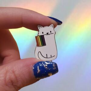 🏳️🌈😻Rainbow cat Enamel Pin